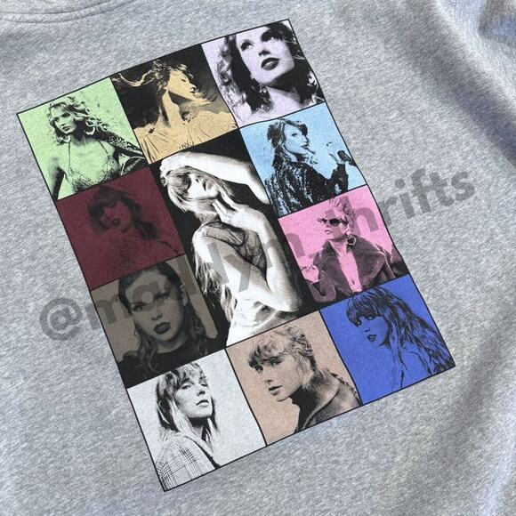 Taylor Swift The Eras Tour Gray Quarter Zip Sweatshirt size 4XL - Picture 6 of 7